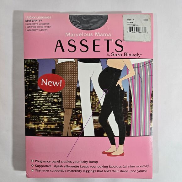 Love Your Assets Marvelous Mama Lucky Leggings Maternity Size 1 Slate - Picture 1 of 6